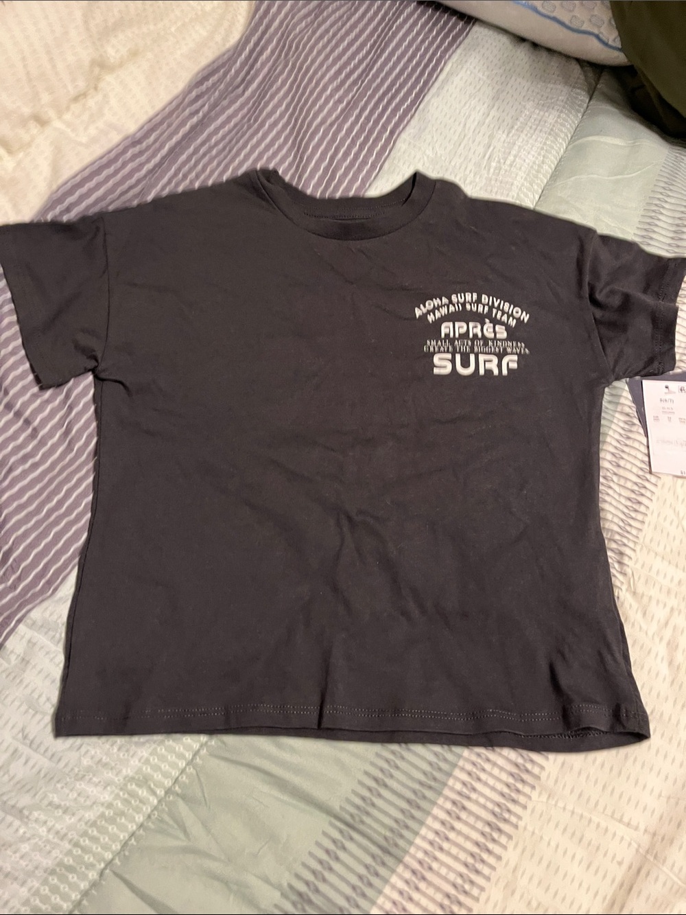 Grayson Threads Black Short Sleeve Tee with White 'Apres Surf' Chest Graphic